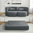 thumbnail image 3 of YIYADO Folding Sofa Bed, Teddy Velvet Fabric, Sponge Structure and Spring-Wrapped Support, 3-Layer Multi-Functional Design, No Assembly Required, Gary, 3 of 5