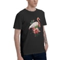 thumbnail image 4 of Flamingo T-Shirt for Men Cotton 100% Summer Tops Women Fashion Casual Short Sleeves Round Collar Short-Sleeve Couple Top Tees, 4 of 6