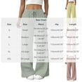 thumbnail image 4 of QATAINLAV Striped Wide Leg Pants for Women Elastic Waist Drawstring Lounge Pants Casual Trendy Flowy Trousers with Pockets Green S, 4 of 6