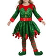 thumbnail image 2 of Christmas Costume Outfit for Boys Girls, Elf Costume Cosplay Xmas Party Festive Outfits for Kids, 2 of 5