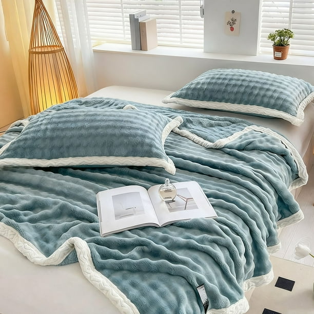 Manta de forro polar suave | Manta de terciopelo de doble cara para adultos | Manta para cama, sofá y sillón para todas las estaciones