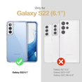 thumbnail image 2 of Suritch For Samsung Galaxy S22 Clear Case 6.1"" (Only) [Built-In Screen Protector] Full Body Protective Hard Shell+Soft Tpu Phone Case For Samsung S22 -(Blue Edge), 2 of 4