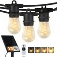 thumbnail image 1 of Brightech Ambience Pro Super Bright 48 pies 15 bombillas energía solar control remoto luces de cadena al aire libre Edison espiral inastillable bombillas LED de grado comercial impermeable luces de pa, 1 of 1