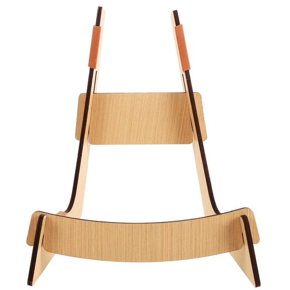 HINTRMENT Guitar Stand Chocolate Wood Stable Floor Support for Multiple Instruments