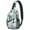 Blooming, variant on Bohemian Paisley Design Sling Backpack for Women, Retro Ethnic Crossbody Shoulder Bag with Colorful Floral Pattern, Lightweight Travel Daypack