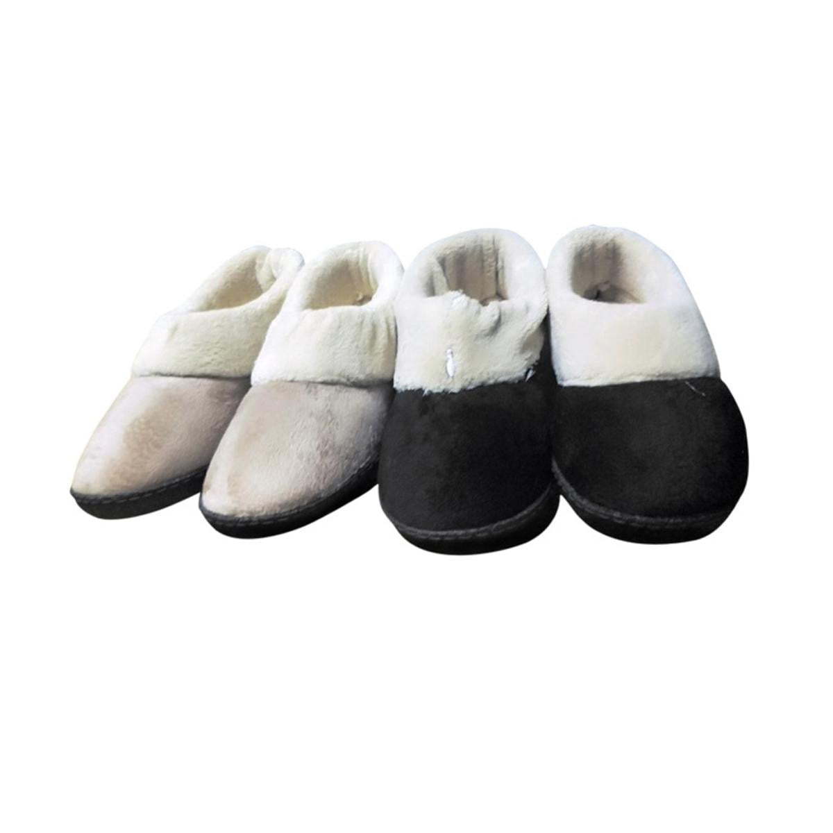 Stay Warm Apparel Memory Foam Heated Slipper With Rechargeable Battery - S/M - Black