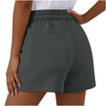 thumbnail image 4 of cocolona Womens Summer Casual Loose Cargo Shorts Elastic Waist Drawstring Vacation Beach Shorts with Pocket, 4 of 4