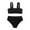 Black, variant on Mercatoo Girls 2Pcs Swimsuit High Waist Bikini Set Solid Holiday Outdoor Swimwear Toddler Girls Summer Beach Bathing Suit