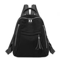 thumbnail image 2 of Stylago Corduroy Backpacks for Women with Tassel Front Pockets Casual Computer Daypack Ladies Medium Laptop Bags for Work Black, 2 of 7