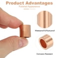 thumbnail image 3 of Uxcell Wire Rope Stop Sleeve, Copper Crimping Loops Sleeve Round Crimp Ferrules for Wire Rope and Cable 3/8"(10mm), 3 of 7