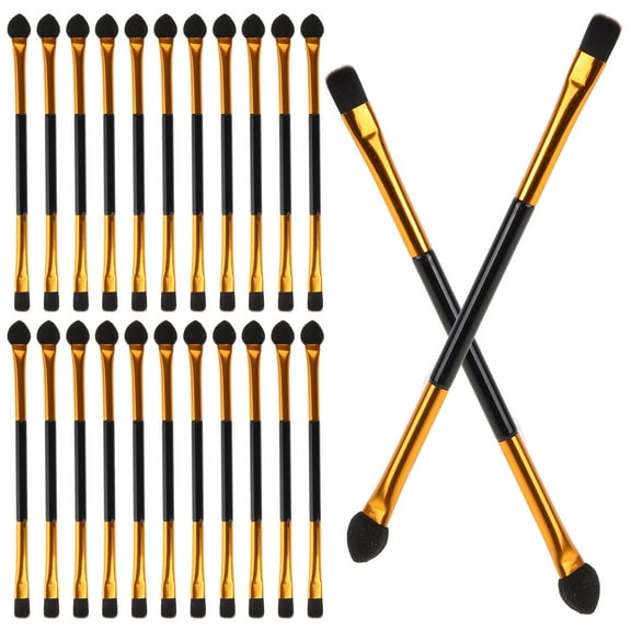 HEALEEP Golden Double Sided Makeup Brush Set of 30Pcs for Eye Makeup