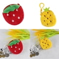 thumbnail image 2 of Cute Plush Coin Purse Cartoon Fruit Coin Pouch Bag Key Holder Clutch Bag Headphones Data Cable Storage Bag Gift for Kid, 2 of 9
