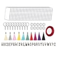 thumbnail image 2 of Abbracc Acrylic Keychain Tassels Charms Set Bulk Pendants w/ Key Chain Letter Rectangle, 2 of 9
