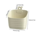 thumbnail image 2 of Wall Mounted Storage Basket - Multi-Layer Plastic Storage Organizer for Bathroom & Kitchen, Space-Saving Hanging Basket with Detachable Hook, Beige, 22.8x19.5x10cm, 2 of 6