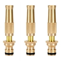3X High Pressure Hose Nozzle Heavy Duty , Brass Water Hose Nozzles for Garden Hoses, Adjustable Function