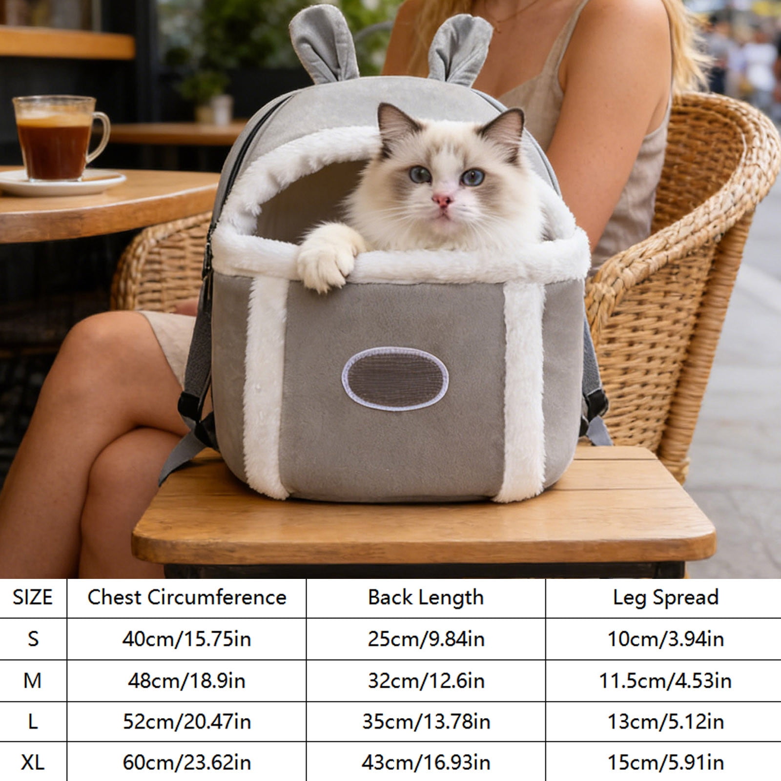 Cat Puppy Outing Backpack Windproof Warm Crossbody Carrying Escape Travel Style For Puppy & Small