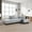 Grey, variant on Starhome L Shaped White Faux Leather 2-Piece Couch Living Room Sofa Set