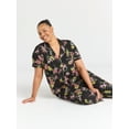thumbnail image 5 of Joyspun Women's Dreamy Soft Collection Notch Collar Short Sleeve Knit Top & Capri Pajama Set, 2-Piece, Sizes XS-3X, 5 of 6