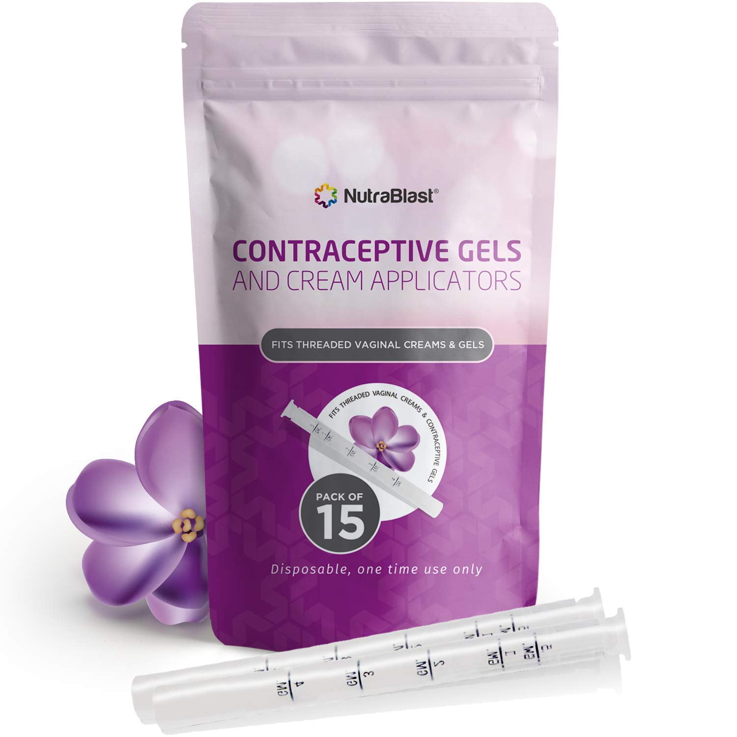 NutraBlast Contraceptive Gels and Cream Applicators, 15 Ct