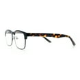 thumbnail image 7 of Classic Half Rim Contemporary Fashion Rectangle Powered Reading Glasses Black Tortoise +1.5, 7 of 7