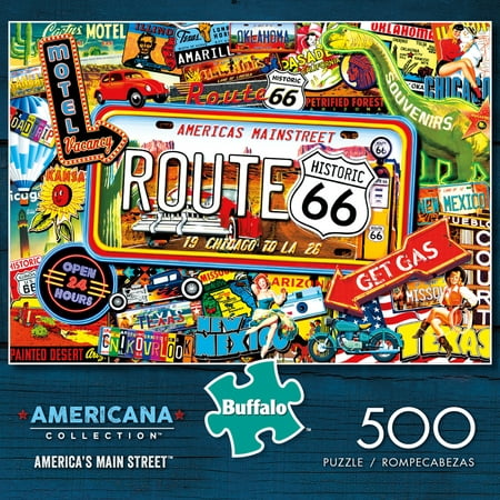 Buffalo Games Americana Collection America's Main Street 500 Piece Jigsaw (Best Block Puzzle Game Android)