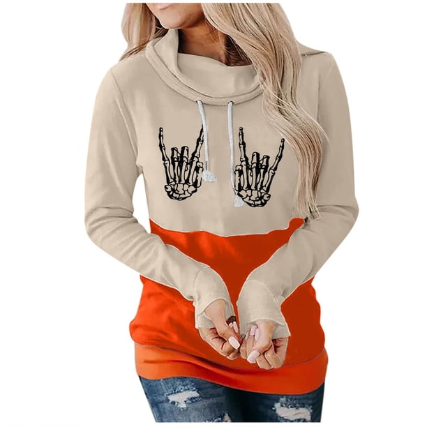 Sudadera Para Mujer Sudaderas Con Cuello Redondo Moda Casual Festival Impreso Blusa de Manga Larga Sudadera Con Capucha Tops Sweatershirt Odeerbi ODB130742