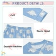 thumbnail image 4 of joogoo Conch on Blue 2 Piece Long Sleeve Tee and Pants Cotton Pajama Set 5Y, 4 of 7