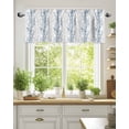 thumbnail image 3 of Blue Grey Minimalist Tree Kitchen Valances for Windows Vintage Branch Valance Curtains&nbsp; for Kitchen /Living Room/Bedroom/ Bathroom Decor, 54"x18 " ,Rod Pocket 1 Panel,, 3 of 7
