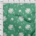 thumbnail image 3 of oneOone Viscose Jersey Green Fabric Floral Quilting Supplies Print Sewing Fabric By The Yard 60 Inch Wide, 3 of 4