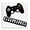 Gaming Controller Graphic Text, variant on Stupell Industries Contemporary Playful Game On Black Framed Giclee Art, 12 x 12, by Marcus Prime