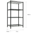 thumbnail image 4 of Home Basics 13.8"W X 21"D X 46.5"H 4-Shelf Wire Freestanding Shelves, Grey, 4 of 6
