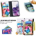 thumbnail image 2 of Dteck For Samsung Galaxy S20 Ultra 6.9 inch Magnetic Patterned Leather Wallet Zipper Card Holder Stand Case Cover,Butterfly, 2 of 5
