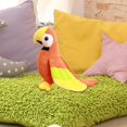 thumbnail image 1 of Figura de loro de peluche de dibujos animados, animal de peluche de pájaro decorativo abrazable realista para decoración del hogar con tema de regalo , Naranja, 1 of 8