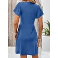 thumbnail image 2 of Vestido Acelit Fashion 2025 Summer Twist Front Cuello V Azul XL, 2 of 3