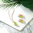thumbnail image 4 of Gem Stone King 5.02 Ct Yellow Lemon Quartz Green Peridot 18K Rose Gold Plated Silver Pendant and Earrings Jewelry Set, 4 of 4