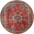 thumbnail image 1 of Ahgly Company Indoor Round Traditional Light Copper Gold Medallion Area Rugs, 3' Round, 1 of 6