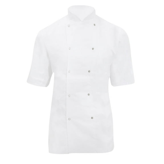 Dennys Ladies/Womens Short Sleeve Chefs Jacket / Chefswear (Pack of 2)