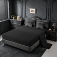 thumbnail image 3 of meiyoeat Gothic Spooky Skull 7pcs Queen Bedding,Retro Damask Victorian Flowers Bedding Comforter Set Queen, Black Gray,Black Reversible, 3 of 7