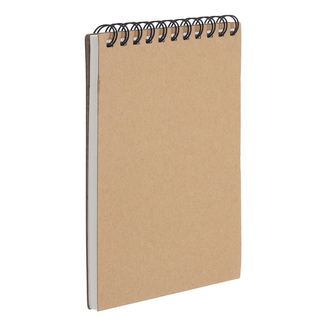 Uxcell 8 x 6" 160GSM Cuaderno de Bocetos con Espiral Superior, 60 Páginas 30 Hojas 1 Pcs Cuaderno de Bocetos Retro