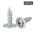thumbnail image 3 of Uxcell Tornillos Autoperforantes de Cabeza Phillips, #8 x 1/2" Tornillo de Acero al Carbono para Madera y Metal de 100 Paquetes, 3 of 5