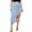 Blue, variant on Women Plus Asymmetrical Side Split High Waist Skirt Satin Skirt Yoga Skirt, Size S