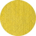 thumbnail image 1 of Ahgly Company Indoor Round Solid Yellow Modern Area Rugs, 6' Round, 1 of 4
