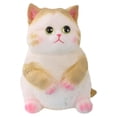 thumbnail image 2 of Big Cat 16 cm Handmade Soft Squishy Toy, Gray Cute Kitty Stress Relief, Slow Rebound Fidget for Adults & Teens, Relaxation & Desk Decor,dumpling squishy,squishy dumpling toy mystery Yellow, 2 of 7