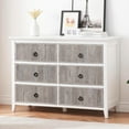 thumbnail image 4 of Wood Dresser for Bedroom,6 Drawers Raw Wood Dresser,Modern Chest of Drawers Storage Cabinet,Nursery, Laundry, Living Room, Hallway, Office, Bedroom,Raw Wood, 4 of 9