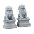 thumbnail image 1 of 1 par de estatuas de leones de estilo asiático Colco decoración de jardín piedra en miniatura 4,5 cm x 3 cm x 2,2 cm, 1 of 8