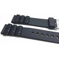 thumbnail image 2 of wqlpp-Black Rubber Sports Watch Band Strap fits Casio and Timex, 2 Spring Bars Included (18mm and 20mm), 2 of 4