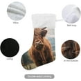 thumbnail image 3 of Coolnut Highland Cow Christmas Stockings, 17.7 Inch Large Xmas Stocking Fireplace Hanging Stocking Socks - 1 Pack Holiday Gift Decor, 3 of 7