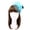 Blue, variant on Elegant 2-Way Flower Veil & Feather Fascinator with Clip & Headband