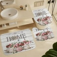 thumbnail image 6 of 4PCS Shower Curtain Sets with Rugs Farmhouse Shower Curtain Neutral Rustic Country Shower Curtain Sets Rose Peony Shower Curtain Sets Bathroom Decor with Non-Slip Bath Mat Toilet Rug, 6 of 8