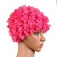 thumbnail image 5 of Swim Cap Floral Petal Stylish Swimming Hat Bathing Caps for Women, 5 of 8